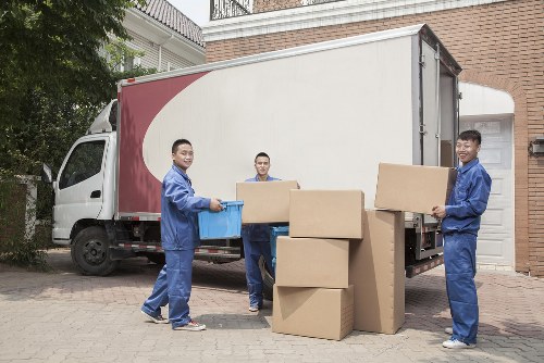 Separated cardboard and packaging prepared for recycling at a local transfer station