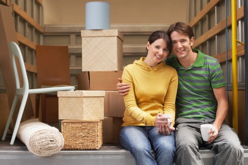 Household storage solutions in a Clerkenwell home interior