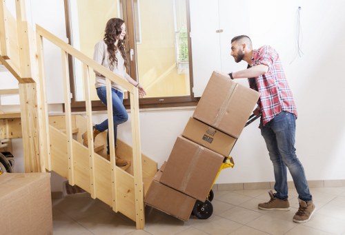 Packing and loading household items for a Clerkenwell move